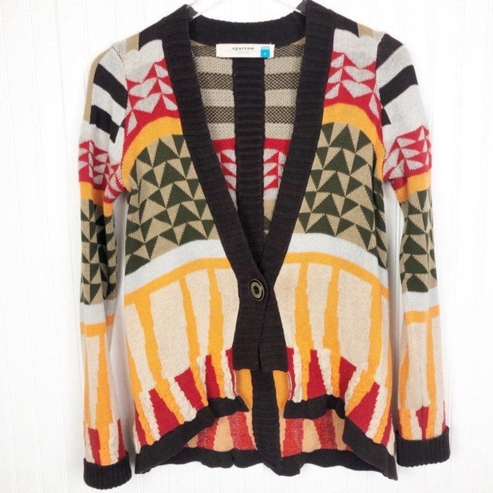 Anthropologie | Sparrow Fun & Colorful Aztec Cardigan Sz S